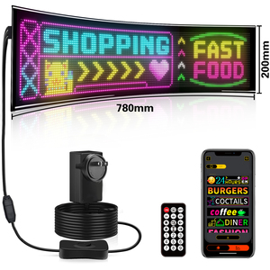 Pannello LED Flessibile a Matrice <span class=keywords><strong>con</strong></span> Controllo Bluetooth Tramite App, Display RGB Indirizzabile a Scorrimento, Animazione Fai-da-<span class=keywords><strong>te</strong></span> 78x20CM - Product Image 4