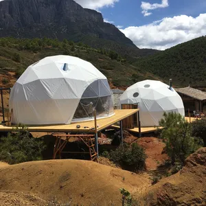 Carpas de lujo impermeables para hotel, tienda de domo de 6m para complejo turístico ecológico, de lujo