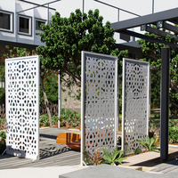Clôture de jardin moderne en aluminium découpé au laser, écran de séparation modulaire en métal, art mural, séparateurs antirouille thermolaqués