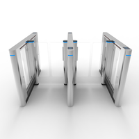 Barrière pivotante de contrôle d'accès pour immeuble de bureaux, RFID, code QR, empreinte digitale, tourniquet vertical électronique, moteur sans balais, acier inoxydable
