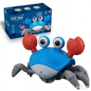 Juguete Electrónico de Cangrejo para Niños de 2 a 4 Años, Juguete Interactivo de Plástico con Sonido y Luz, Simula una Vida Marina - Product Image 3