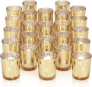 Porte-bougies en fer doré pour centres de table de mariage, décorations de fête de Noël, usage domestique - Product Image 1