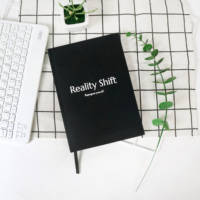 Cuaderno de tapa dura negro de lino con estampado personalizado, Diario espiritual para la salud mental, libro planificador motivacional de autocuidado diario