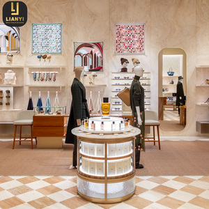 Estante de lujo Escaparate de exhibición de perfume Boutique Tienda Accesorios Mostrador de vidrio Tienda Decoración Gabinete de exhibición de ropa para venta al por menor - Product Image 1