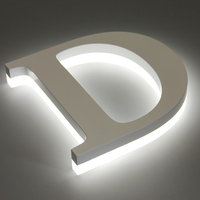 Enseigne rétro-éclairée 3d Led Signage Logo extérieur personnalisé, Enseigne lumineuse en métal Enseigne commerciale Illuminate