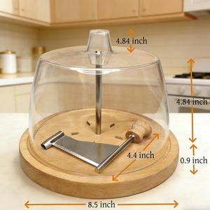 Vente en gros de trancheuse à fromage et à pépites de chocolat manuelle rotative de haute qualité pour la maison, avec lame en acier inoxydable et planche en <span class=keywords><strong>bois</strong></span> - Product Image 5