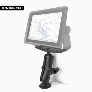 VINmounts 2.25 Inch Fish Finder Mount for 7–16 Inch Units Heavy Duty Dual <b>Socket</b> Arm 360° Adjustable Marine Bracket - Product Image 1
