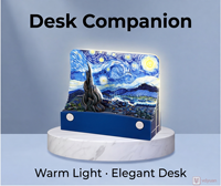 Blocco Note 3D in Carta Artistica con Stampa Notte Stellata di Van Gogh, Luce LED e Staccabili Fogli, Regalo per Amanti dell'Arte