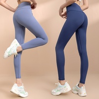 Legging de yoga taille haute Seamless NakedFeel, effet galbe fessier, ultra-extensible, respirant, séchage rapide, pour la course et le fitness