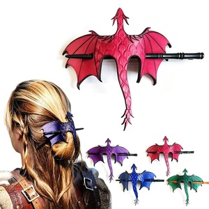 Nuovo Arrivo Bestseller Transfrontaliero per Siti Indipendenti: Spilla per Capelli a Forma di Drago Medievale in Resina Vintage, Ecologica, per Halloween - Product Image 1
