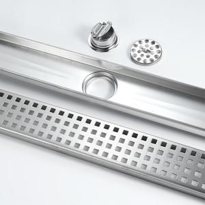 Inserto piastrelle bagno <span class=keywords><strong>scarico</strong></span> acqua lavello griglia in acciaio inox rettangolo lungo trappola di <span class=keywords><strong>scarico</strong></span> per WC - Product Image 4