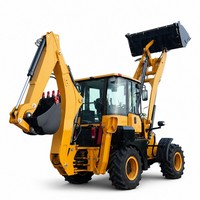 WZ30-25 4WD Backhoe Loader Excavator dengan Mesin YUNNEI 76kW, Bucket Depan 1.3m³, Kedalaman Penggalian 4000mm