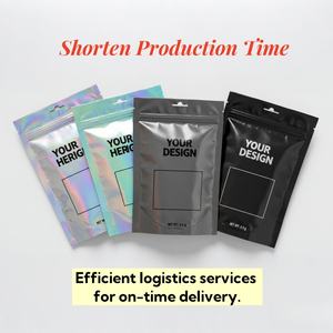 Sachets refermables en plastique imprimés sur mesure, résistants aux odeurs, à fermeture éclair, 3,5 g, sachets en mylar, sachets comestibles pour bonbons - Product Image 3