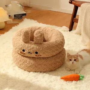 Di alta qualità nuovo stile morbido doppio strato a forma di coniglietto Pet Cat Warm Nest Household Cute Nest