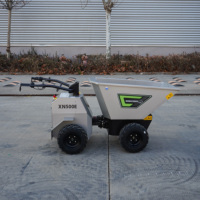 Chargeuse sur pneus électrique Rhinoceros 500 kg, batterie lithium, compacte, haute efficacité, godet de 0,28 m³ pour le transport de matériaux