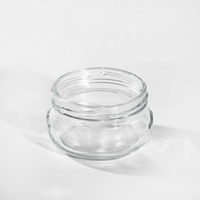 Pot de conservation alimentaire en verre à large ouverture en gros, desserts, miel, confiture, bocaux de fermentation avec couvercle en métal à vis, 80 ml