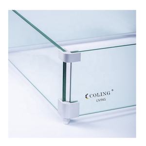 Garde-vent et bouclier en verre trempé pour décoration de jardin extérieur pour table de foyer au gaz propane - Product Image 4