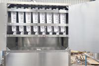 Machine industrielle de fabrication de glaçons de 2 tonnes, contrôle tactile PLC automatique pour compresseur, pompe à engrenages en acier 304, neuve pour hôtels