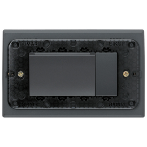 Vimar Eikon Gray Electrical Switch 15.8x12.4x9.6mm Dual Function <b>Wall</b> <b>Plate</b> - Product Image 1
