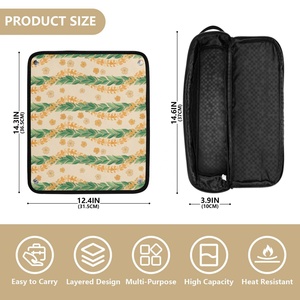 Aloha Collection Hawaii Puakenikeni <b>Lei</b> Flower Hair Tools Organizer Case Maile Curling Iron Flat Iron Travel Bag for Women - Product Image 4