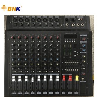 Console de mixage audio professionnelle 8 canaux, 4 consoles de musique stéréo pour événements musicaux, console de mixage de puissance pour scène, bar KTV