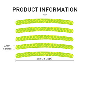 Autocollants <span class=keywords><strong>r</strong></span>éfléchissants pour voiture, très demandés et stylés, autocollants d'avertissement lumineux de nuit, autocollants personnalisés et créatifs pour les jantes de voiture - Product Image 5