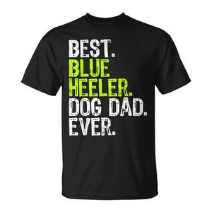 T-Shirt da Uomo Blue Heeler Dog Dad, Manica Corta, Girocollo, Stampa Serigrafica, per Attività Promozionali - Product Image 1