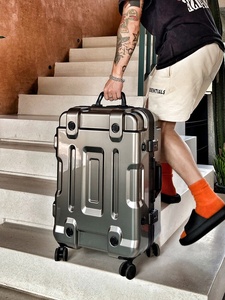 Valise à roulettes pour garçons, grande capacité, épaissie, 28 pouces, silencieuse, antichoc, avec roulettes pivotantes, valise de cabine 26 pouces, bagage à roulettes - Product Image 4