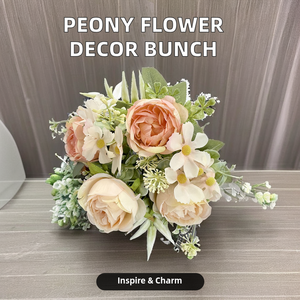 New Artificial Peony Bunches for Wedding and Home Decor Elegant Small Artificial Flowers for <b>Table</b> Decoration - Product Image 5