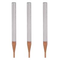 Fraise à queue en carbure de tungstène pour PCB, revêtement titane, longueur de coupe 3 mm, outils de fraisage pour routeur CNC et machine à PCB