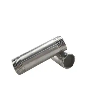 Thép không gỉ ống dẫn đôi nam ren núm vú 50mm-200mm 201 304 316 NPT bspt bspp