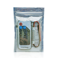 Mini DC5V-24V 9 touches RF sans fil couleur unique contrôleur gradateur à distance pour 3528 5050 LED bande lumineuse ajuster le contrôle de la luminosité