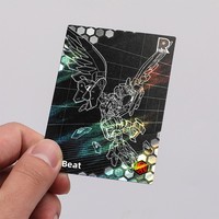 Boîte de collection de cartes à collectionner rectangulaires personnalisées à thème anime, avec effets laser, sur le thème des dinosaures, des animaux et des guerriers mecha, en boîte surprise