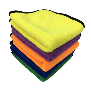 Serviettes de nettoyage pour voiture en microfibre corail de qualité supérieure, ultra-douces, séchage rapide, anti-rayures, avec bordure noire, 50*80cm, 800gsm - Product Image 6