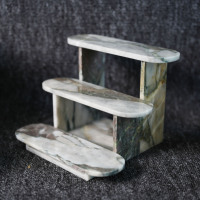 Étagère de rangement au design géométrique moderne, table d'appoint en marbre vert irlandais pour salon de luxe, hôtel, décoration de la maison