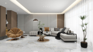 Azulejos de Cerámica para Piso y Pared Decorativos para Sala de Estar de Villas de Lujo, Antideslizantes, con Patrón de Piedra, 600x1200mm, para Vestíbulo y Escalera - Product Image 4
