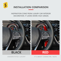 ES BP-FT-621 Voiture Accessoires Décalage Paddle Couverture En Fiber De Carbone Véritable Volant Extension Pour Toyota Camry Corolla 2018 +