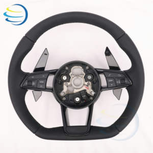 Volante de Cuero con Levas para <span class=keywords><strong>Audi</strong></span> B8 B9 C8 Q5L R8, Compatible con A3 S3 <span class=keywords><strong>RS3</strong></span> A4L A5 S5 RS5 A6L A7 S7 RS7 Q2L Q3 Q5 Q5L Q7 - Product Image 6