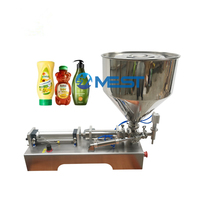 100-1000ml Machine de chauffage de remplissage de pâte Remplisseur de savon 30L Trémie Double têtes de remplissage Machine de dosage de liquide à piston volumétrique