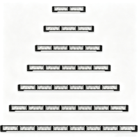 Barre lumineuse LED 8-28W à 6 modes stroboscopiques, 10-36 pouces, boîtier en aluminium, grille de toit, plusieurs couleurs, lumière linéaire longue et clignotante pour véhicule