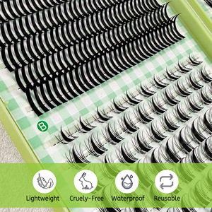 Extensiones de Pestañas en Racimos, Estilo Mixto, 8-18mm, Pestañas Individuales, Pestañas Postizas Esponjosas y Ligeras - Product Image 2