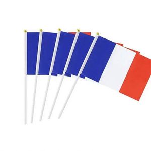 Promotional Double Sided Printed Design All Countries France <b>Mini</b> <b>Hand</b> Waving Flags Polyester Custom Logo Portable for Events - Product Image 6