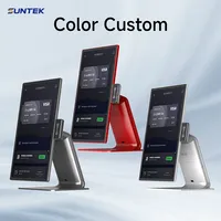 Suntek Écran Lisse Portrait 15,6 Pouces de Haute Qualité pour Équipement Financier, Caisse Enregistreuse avec Lecteur de Contact NFC, Système d'Exploitation Android 14