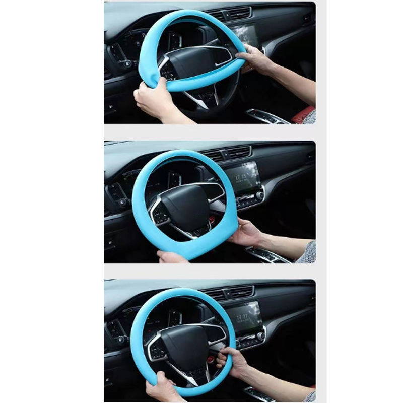 Colorful Silicone Steering Wheel Cover - Universal Anti-Slip Car Accessory for Women Men
