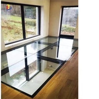 Piso antideslizante de vidrio laminado transparente Piso de vidrio de seguridad antideslizante que se puede ver a través