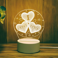 Support de lampe LED DIY Super Flow, Veilleuse LED 3D en ABS Acrylique Noir, Support de lampe LED 3D avec base tactile pour Noël et Halloween