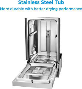 TRUSTRY <span class=keywords><strong>Lavavajillas</strong></span> integrado 13 juegos Carcasa de vidrio negro Control completamente integrado Pantalla táctil digital estándar de la UE <span class=keywords><strong>12</strong></span> programas - Product Image 6