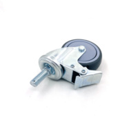 Roues médicales silencieuses à coque entièrement enveloppée pour lit d'hôpital, roulettes médicales antimicrobiennes en TPR/Nylon avec roulement de qualité médicale à haute capacité de charge