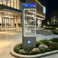 SKYSEEN Panneaux de signalisation directionnelle personnalisés grand format, Affichage LED, Signalétique de bâtiment, Panneau publicitaire pour allées piétonnes, Panneau routier pour entreprises, Panneau pylon