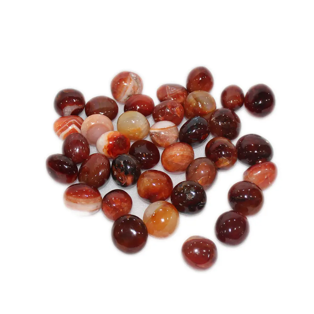 Cristal Natural de cornalina, piedra pulida a granel, piedra curativa de ágata roja, piedra de Palma